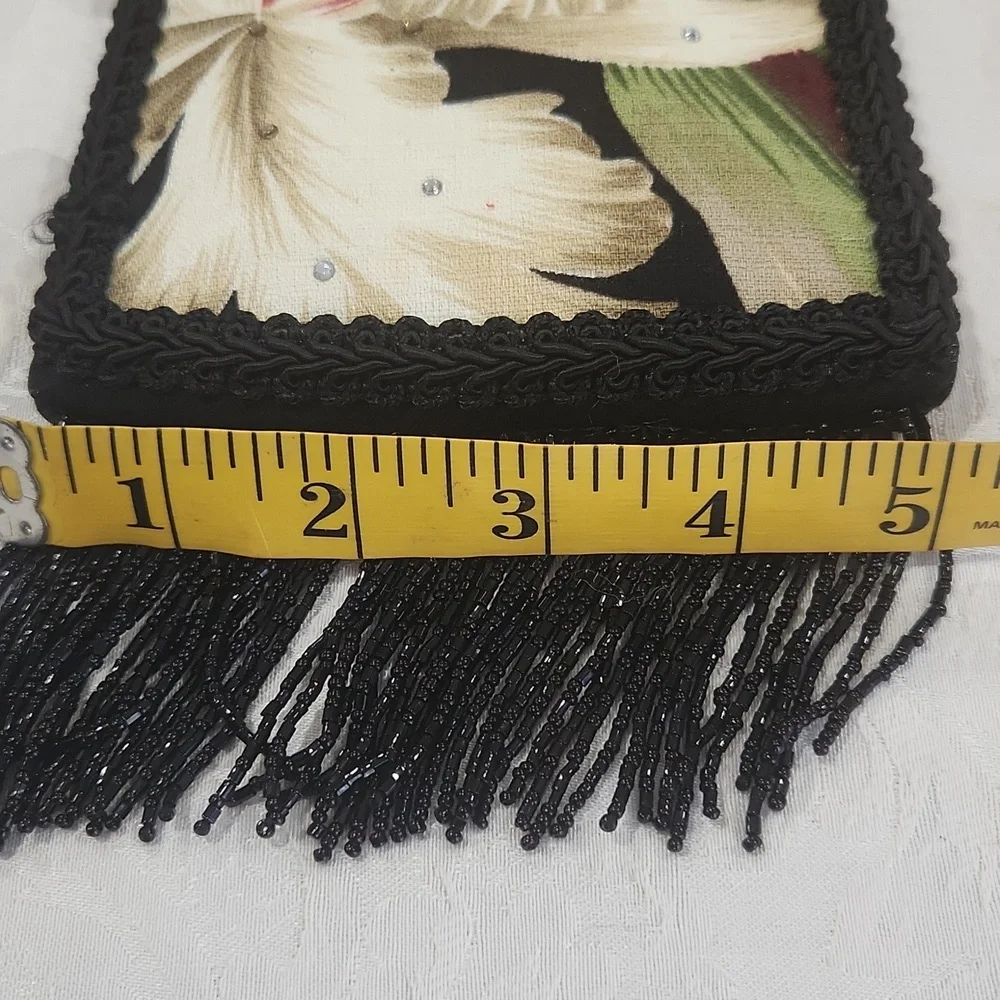 NEW Liz Soto Signatures Clutch or Crossbody Bag Tropical Print with Rhinestones